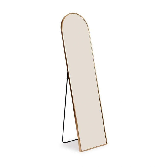Carla Arch Cheval Mirror With Metal Frame 40X150cm - Gold Pan Home