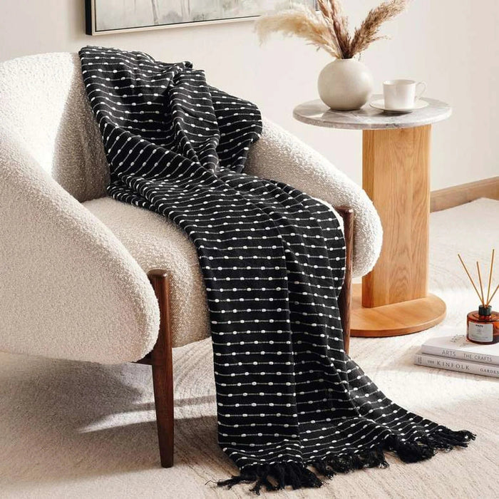 Carlson Textured Throw 130X170Cm - Black Pan Home