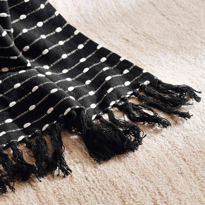 Carlson Textured Throw 130X170Cm - Black Pan Home