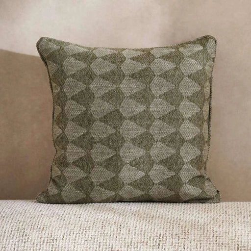 Carmela Textured Down Alt Filled Cushion 50X50Cm - Green Pan Home