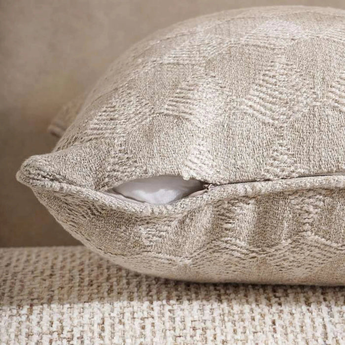 Carmela Textured Down Alt Filled Cushion 50X50Cm - Natural Pan Home
