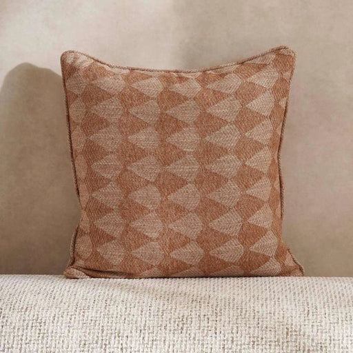 Carmela Textured Down Alt Filled Cushion 50X50Cm - Rust Pan Home