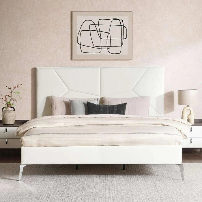 Carmona New 6 Pcs Bedroom Set 180X200 Cm With Usb Charger - White