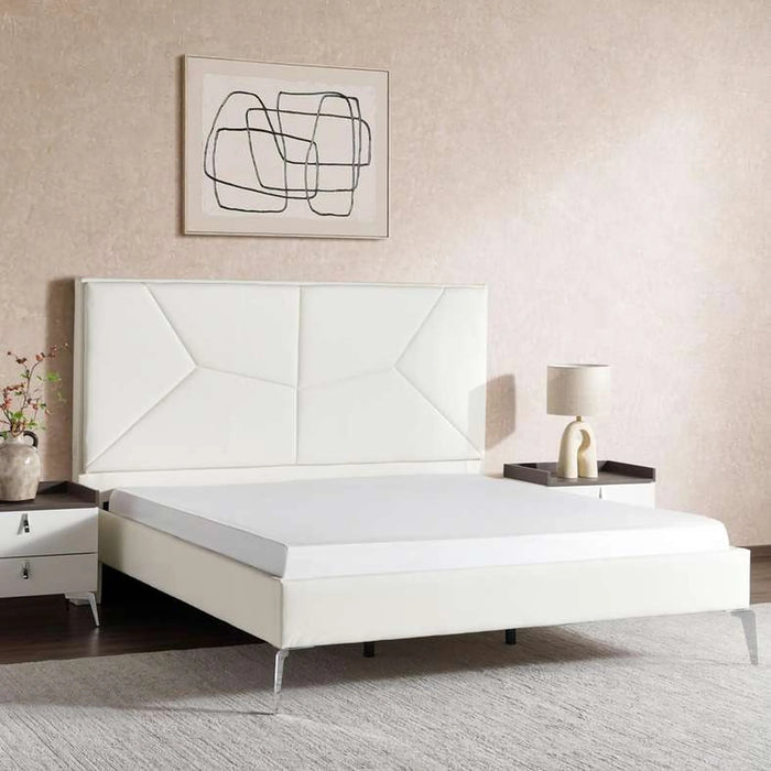 Carmona New 6 Pcs Bedroom Set 180X200 Cm With Usb Charger - White
