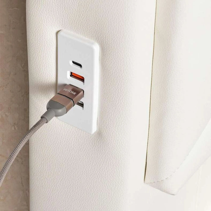 Carmona New 6 Pcs Bedroom Set 180X200 Cm With Usb Charger - White