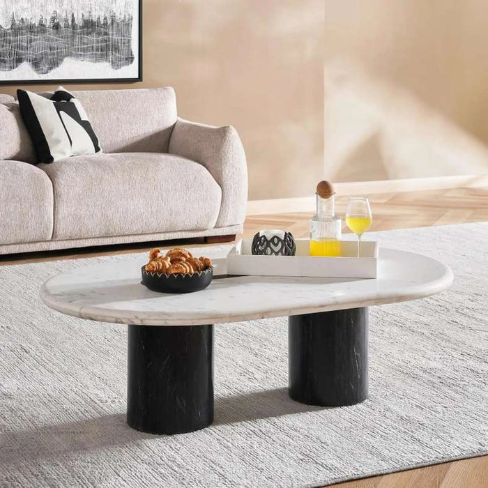 Caroline Coffee Table Marble - White Black