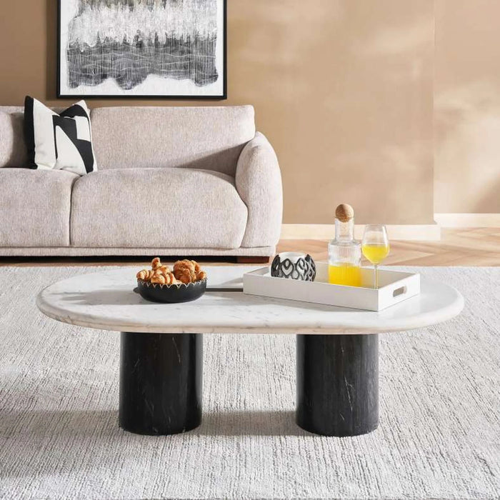 Caroline Coffee Table Marble - White Black