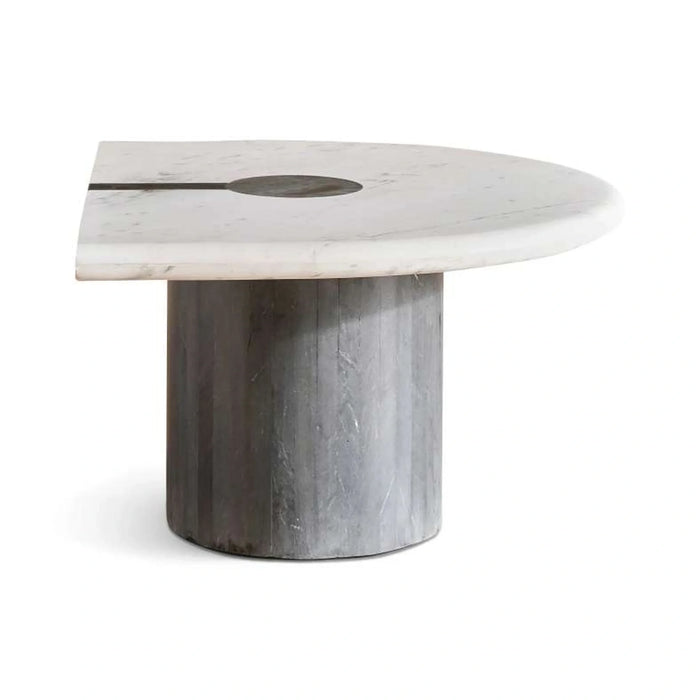 Caroline End Table Marble - White Black
