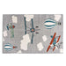Carousel Microfiber Rug 120X160Cm - Grey Pan Home