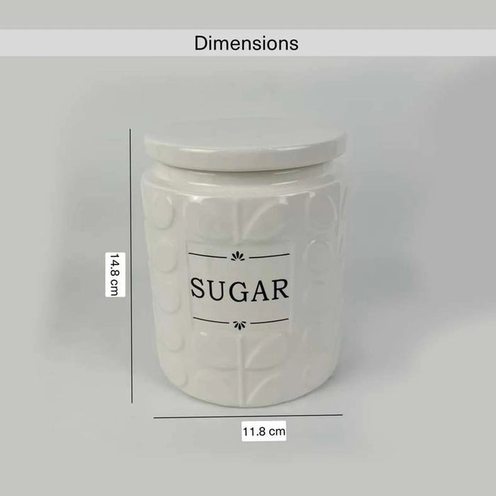 Carrisa Sugar Canister 1050Ml -White Pan Home