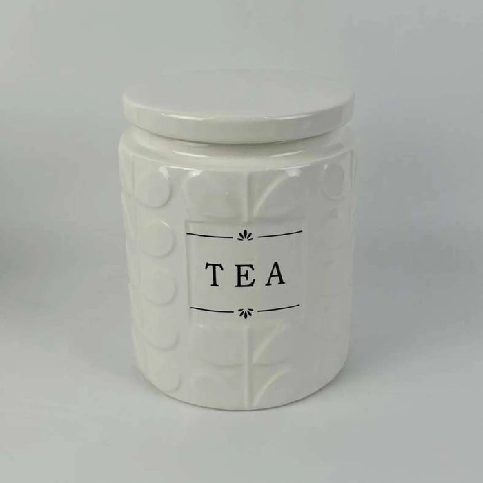 Carrisa Tea Canister 1050Ml -White Pan Home