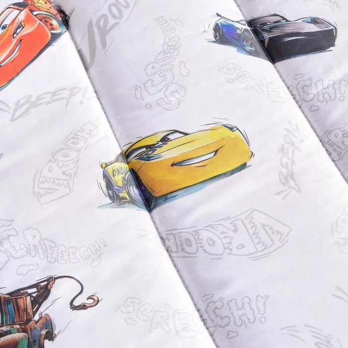 Cars 2-Piece Comforter Set 135X220 Cm -Grey