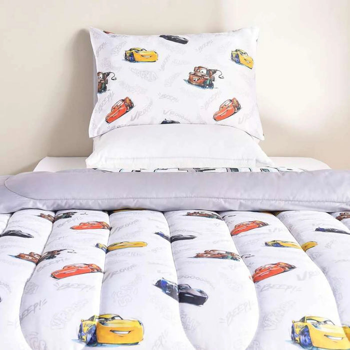 Cars 2-Piece Comforter Set 160X220 Cm -Grey
