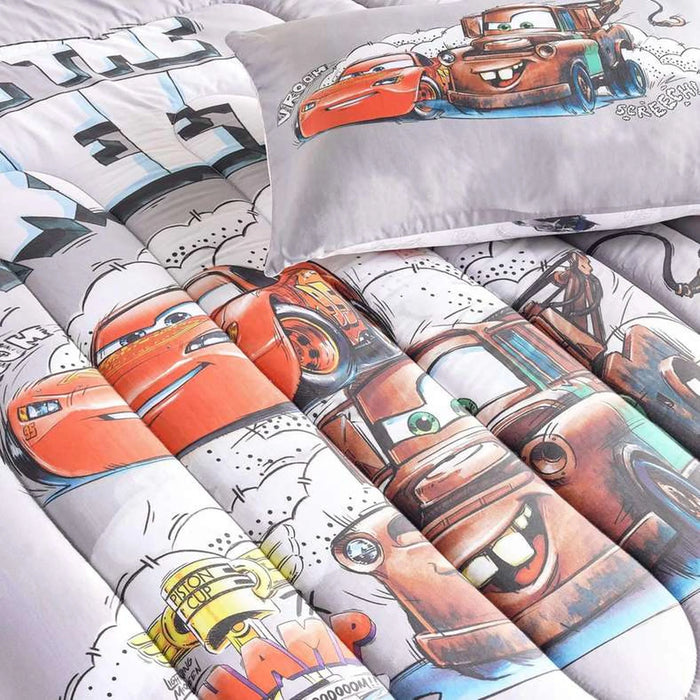 Cars 2-Piece Comforter Set 160X220 Cm -Grey