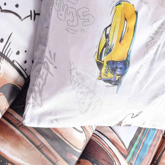 Cars 2-Piece Comforter Set 160X220 Cm -Grey