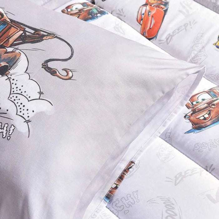 Cars 2-Piece Comforter Set 160X220 Cm -Grey