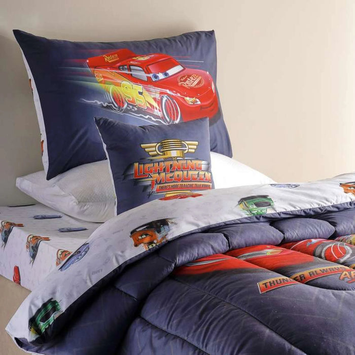Cars 4 Piece Bed In A Bag  135X220Cm -Dark Blue/Red