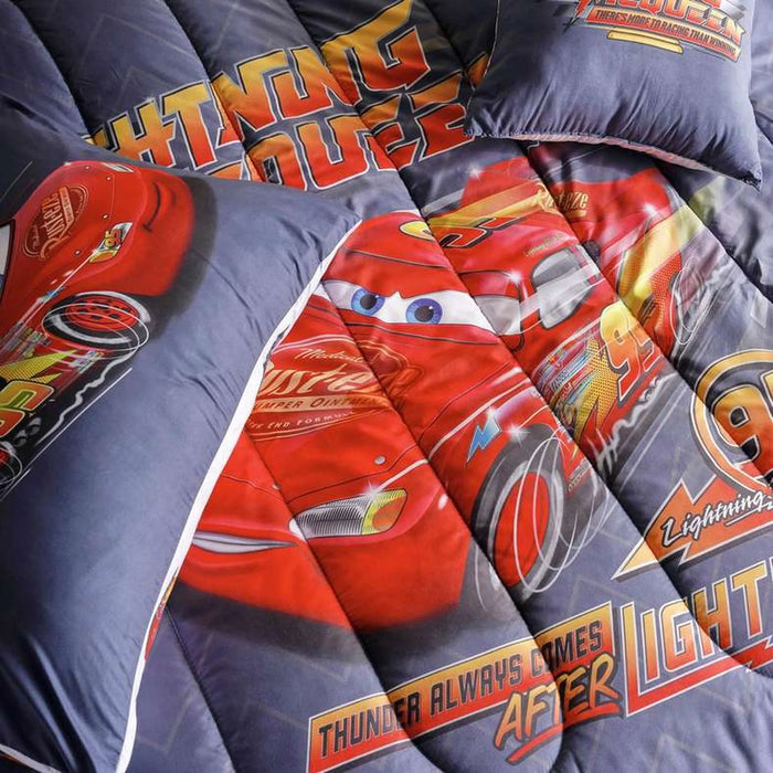 Cars 4 Piece Bed In A Bag  135X220Cm -Dark Blue/Red