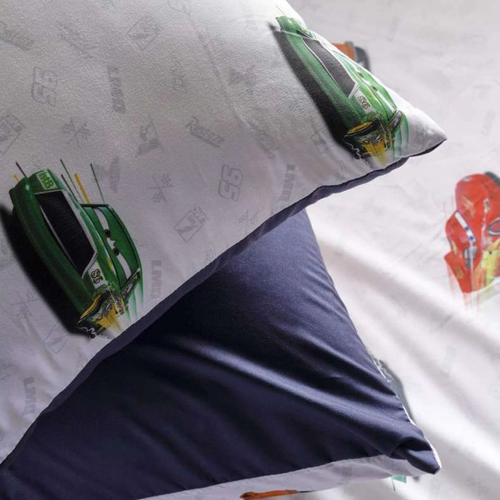 Cars 4 Piece Bed In A Bag  135X220Cm -Dark Blue/Red