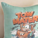 Cars Cotton Filled Cushion 40X40Cm - Red/Green Pan Home