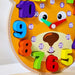 Cartoon Educational Wooden Clock 18X15Cm- Multi Pan Home