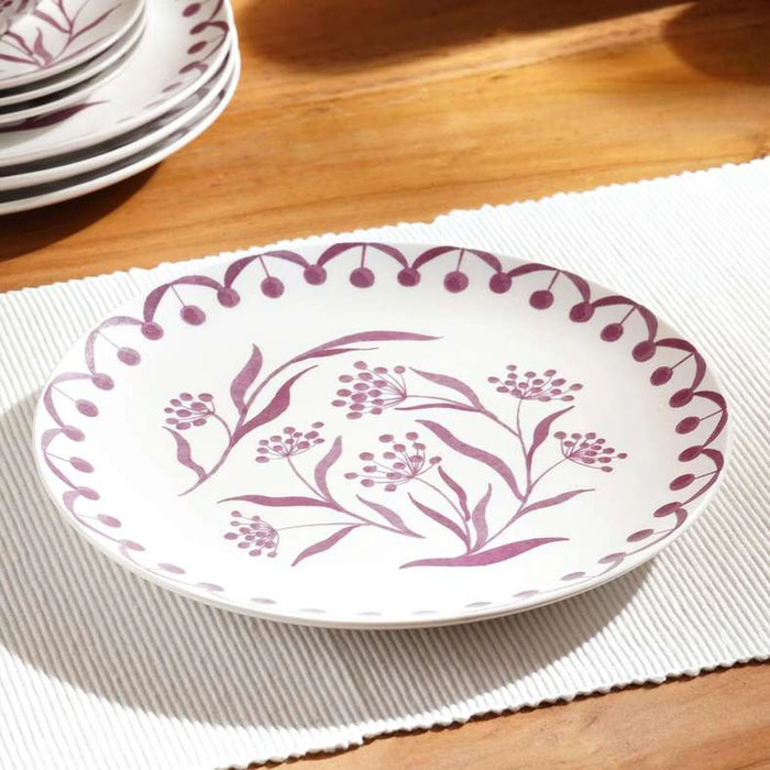 Casa Lilac 12-Piece Porcelain Dinner Set -Lilac