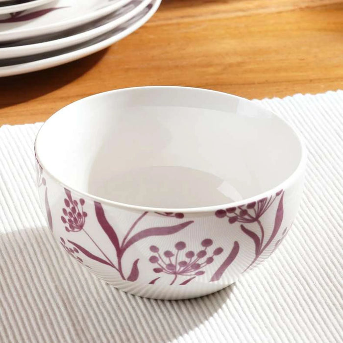 Casa Lilac 12-Piece Porcelain Dinner Set -Lilac