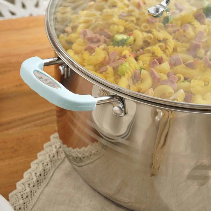 Casa Stainless Steel Cooking Pot With Lid Dia24Cm -Chrome