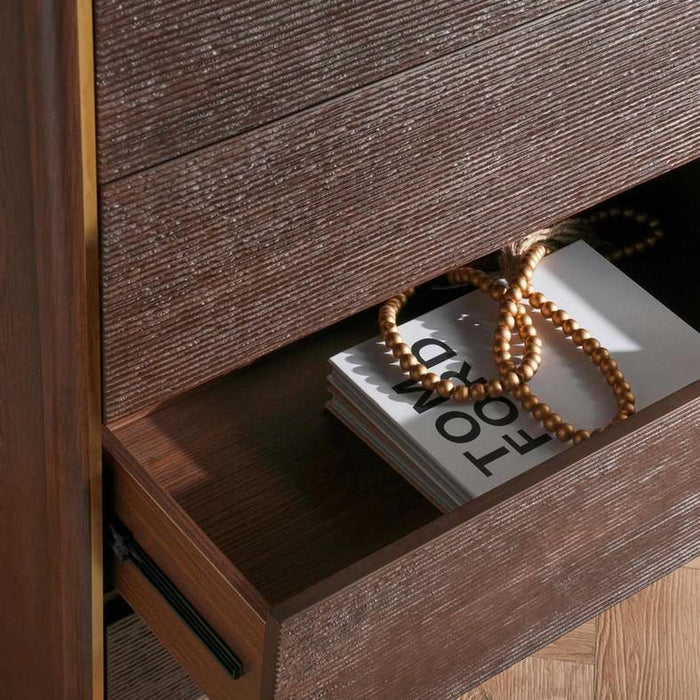 Casavelle 5 Drawer Chest Of Drawer - Walnut