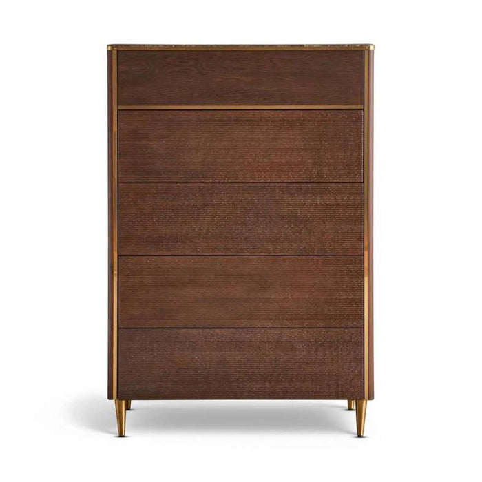 Casavelle 5 Drawer Chest Of Drawer - Walnut