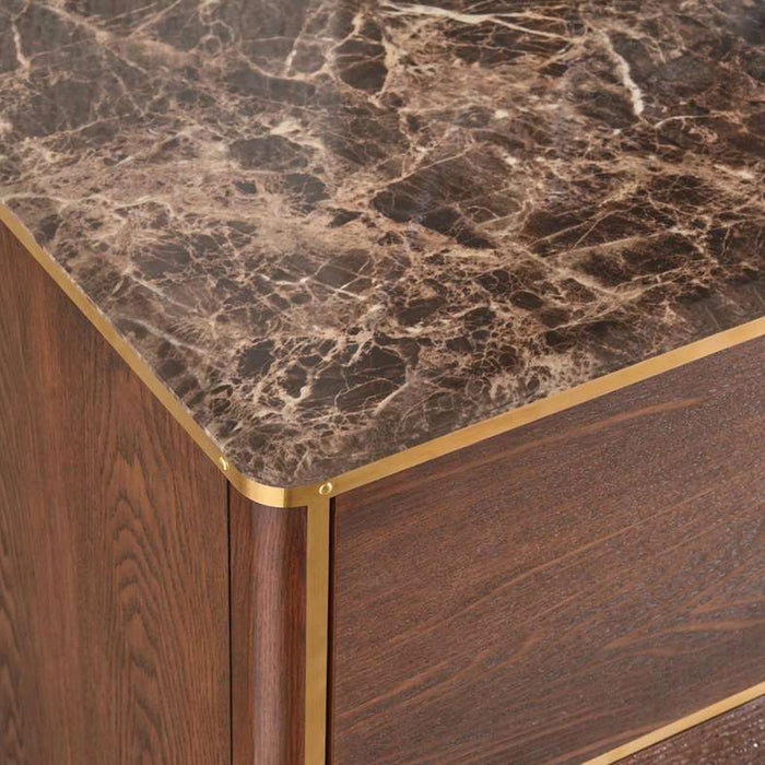 Casavelle 6 Drawer Dresser With Mirror - Walnut