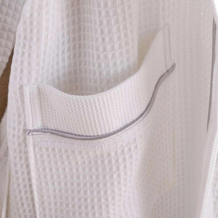 Caspian Max Hooded Waffle Bathrobe L/Xl - White Pan Home