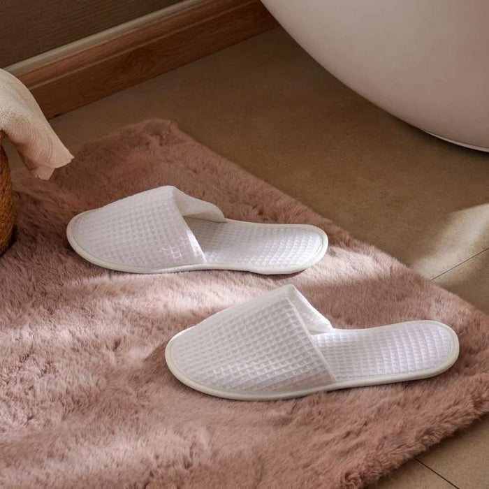 Caspian Max Waffle Indoor Slipper- White