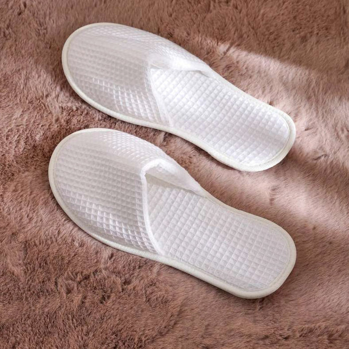 Caspian Max Waffle Indoor Slipper- White