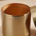 Caspian Metal Cotton Jar 11 X 11 X 11.5Cm Gold Pan Home