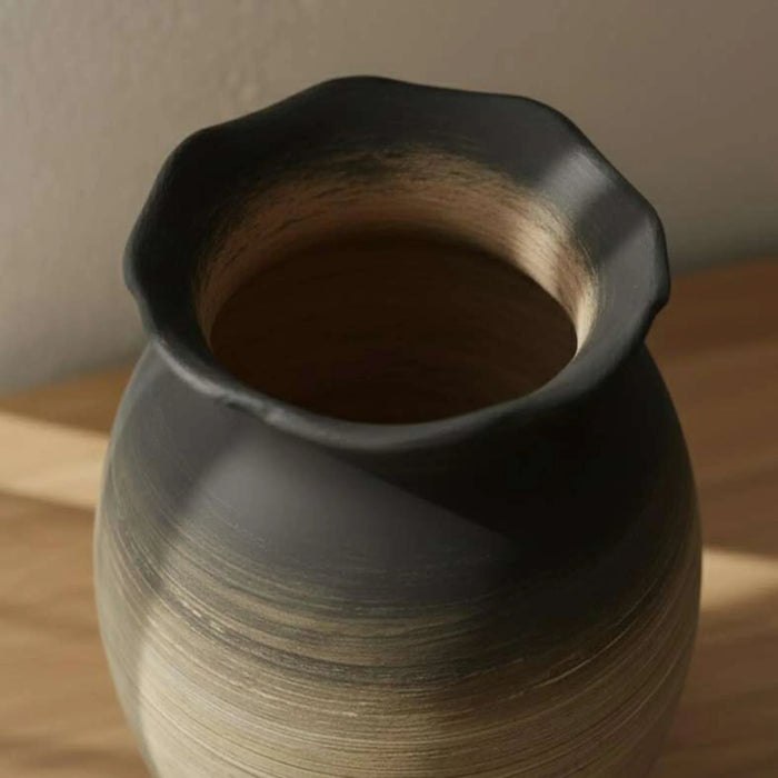 Caspian Terracotta Vase 19X19X27Cm -Black & Brown