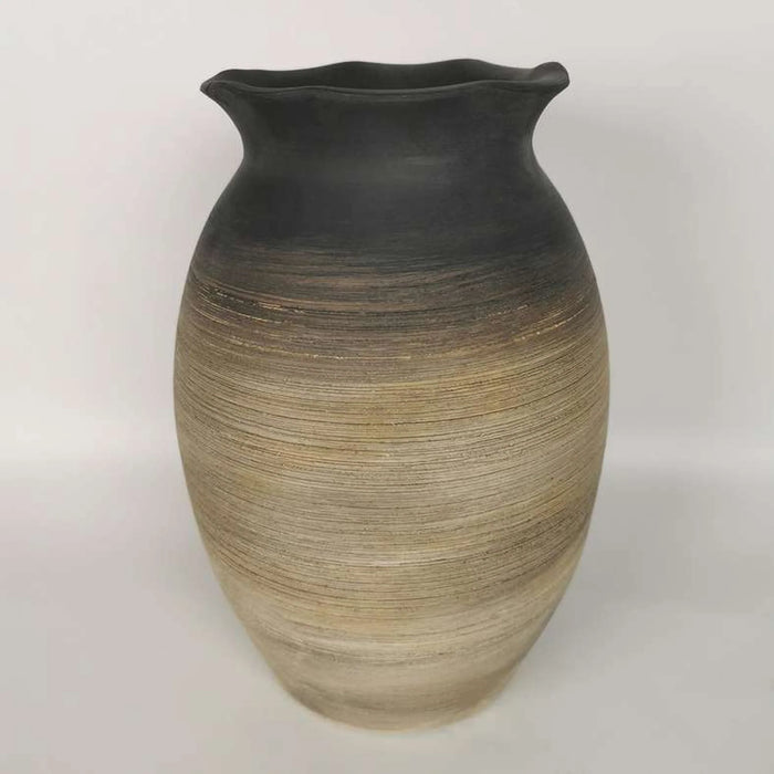 Caspian Terracotta Vase 19X19X27Cm -Black & Brown