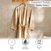Caspian Waffle Texture Bathrobe L/Xl - Beige Pan Home