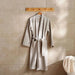 Caspian Waffle Texture Bathrobe L/Xl - Grey Pan Home