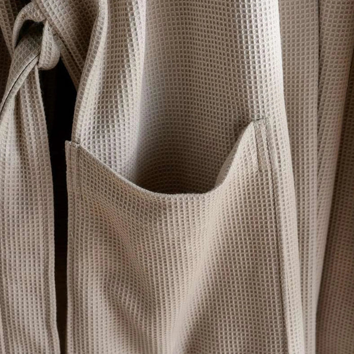 Caspian Waffle Texture Bathrobe L/Xl - Grey Pan Home