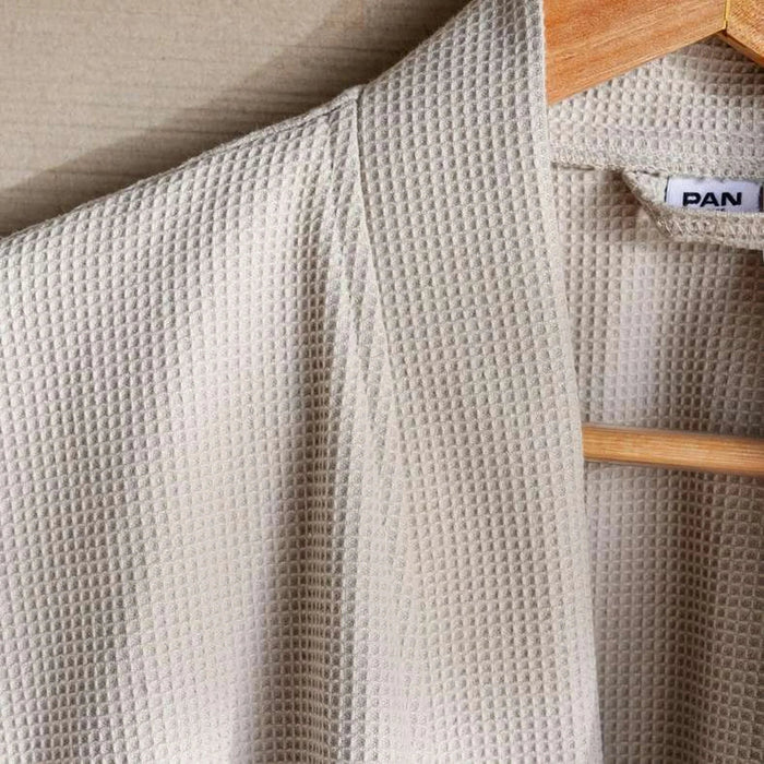 Caspian Waffle Texture Bathrobe L/Xl - Grey Pan Home