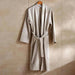 Caspian Waffle Texture Bathrobe L/Xl - Grey Pan Home