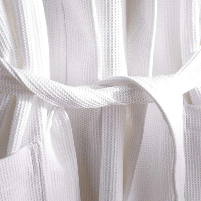 Caspian Waffle Texture Bathrobe L/Xl - White Pan Home