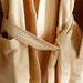 Caspian Waffle Texture Bathrobe S/M - Beige Pan Home