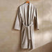 Caspian Waffle Texture Bathrobe S/M - Grey Pan Home