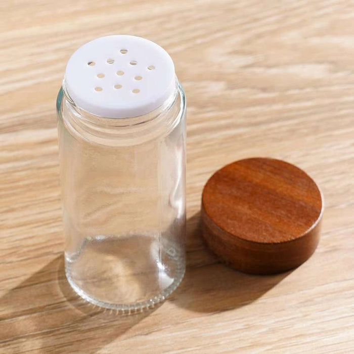 Cassia 6-Piece Spice Jar Set With Slanting Stand - Clear