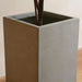 Catalina Polyresin Square Planter 23X23X50Cm - Grey Pan Home