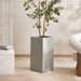 Catalina Polyresin Square Planter 34X34X70Cm - Grey Pan Home