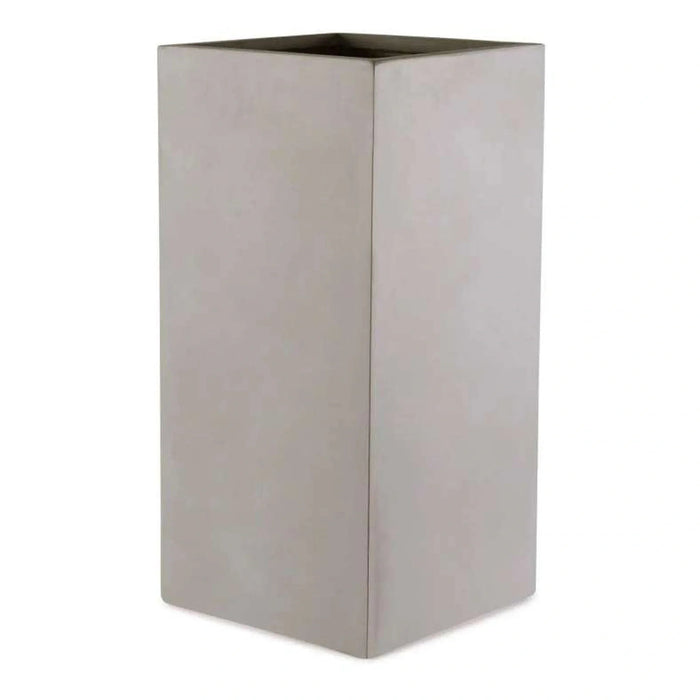 Catalina Polyresin Square Planter 34X34X70Cm - Grey Pan Home