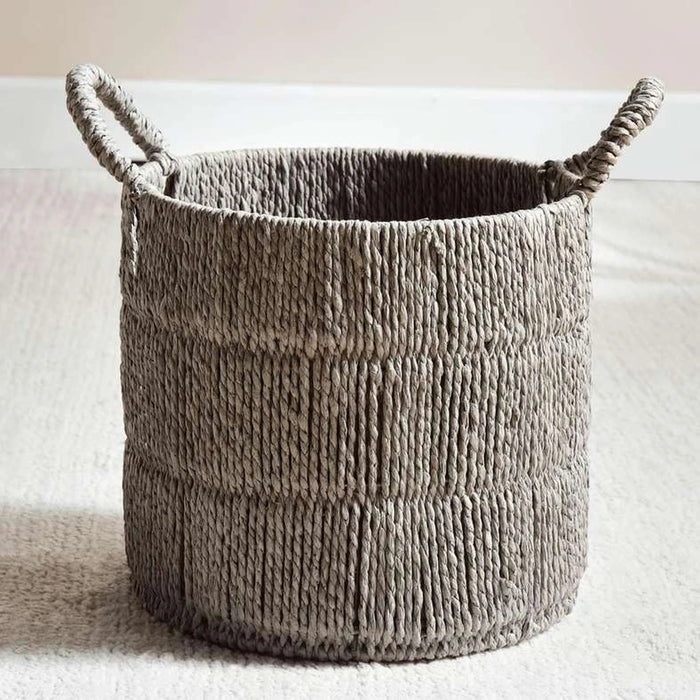 Catherine Round Basket 28X28X26Cm- Grey Pan Home
